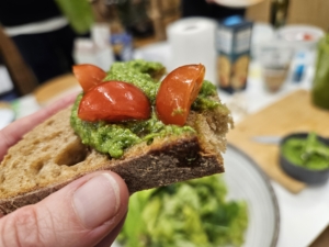 Bread and homemade pesto